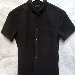 Express Men's Black Casual Button Down Shirt